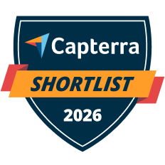 Capterra badge for Shortlist 2026