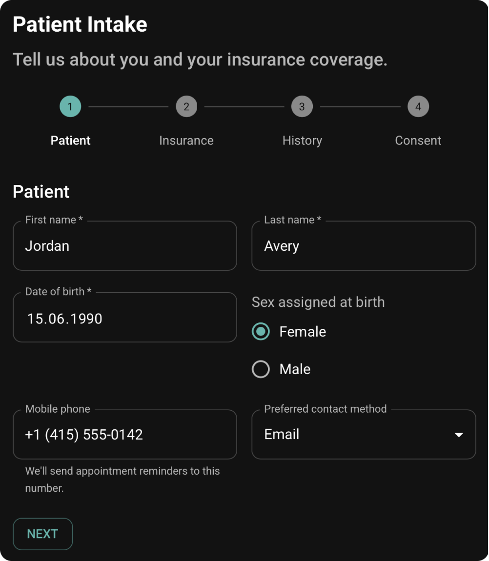 SurveyJS form rendered with Material UI dark mode variables