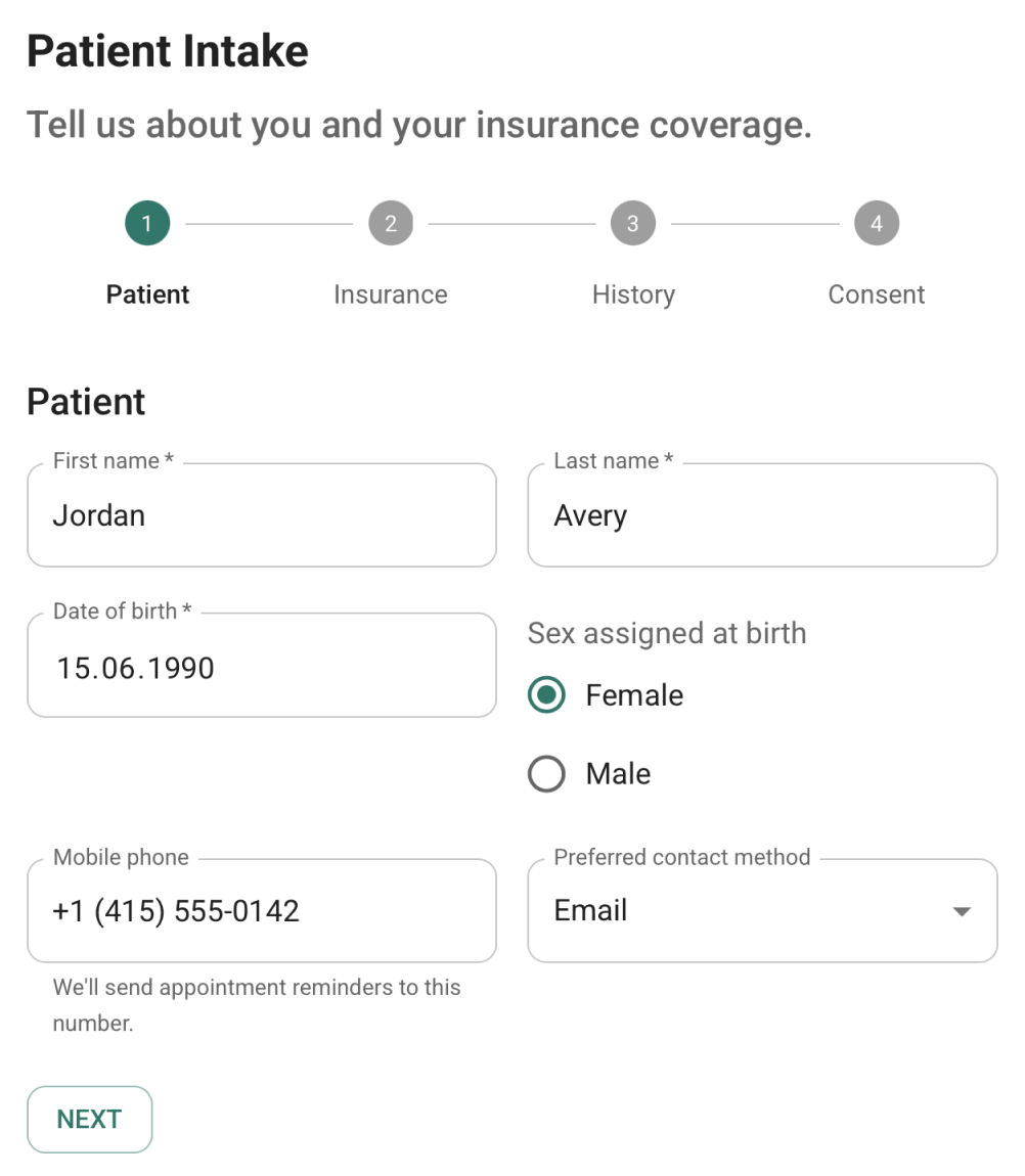 SurveyJS form rendered with Material UI light mode variables
