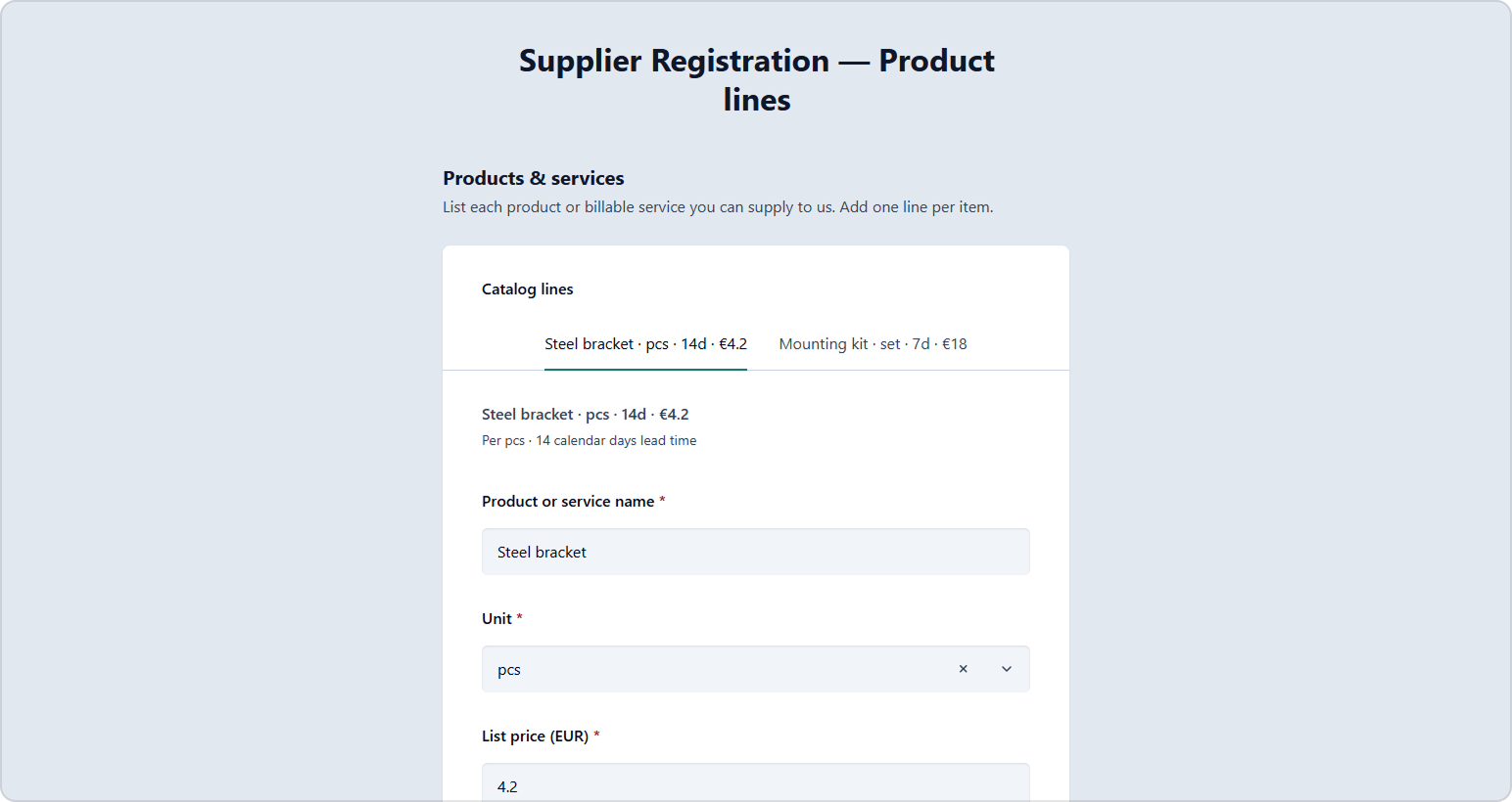 Nested forms in SurveyJS: repeatable subforms with readable tab summaries