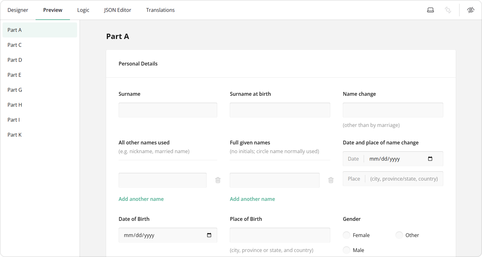 Survey Grid Layout