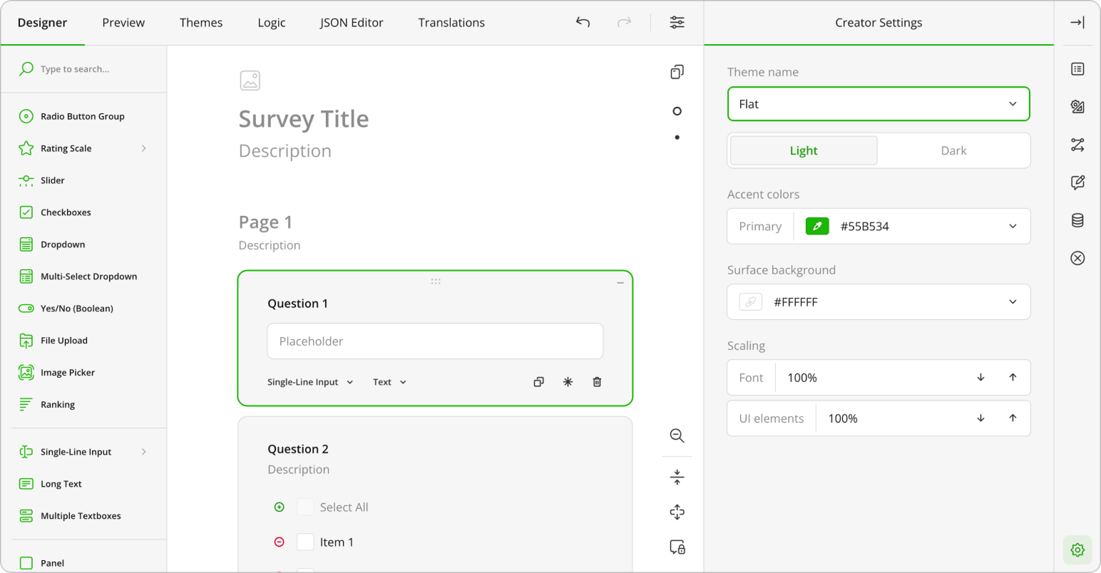 SurveyJS v3.0 - CSS-Based UI Customization