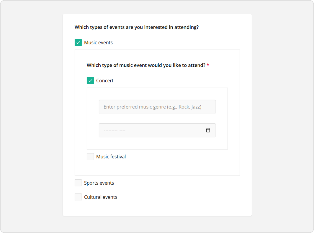 SurveyJS Survey Creator - Nested Content Within Choice Options