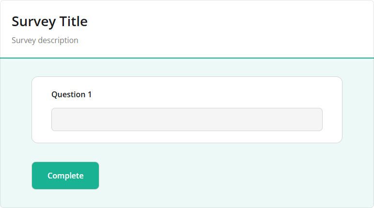 SurveyJS: Basic survey header view