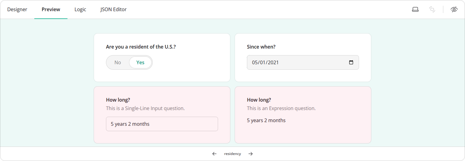 How to calculate duration between two date fields in a form