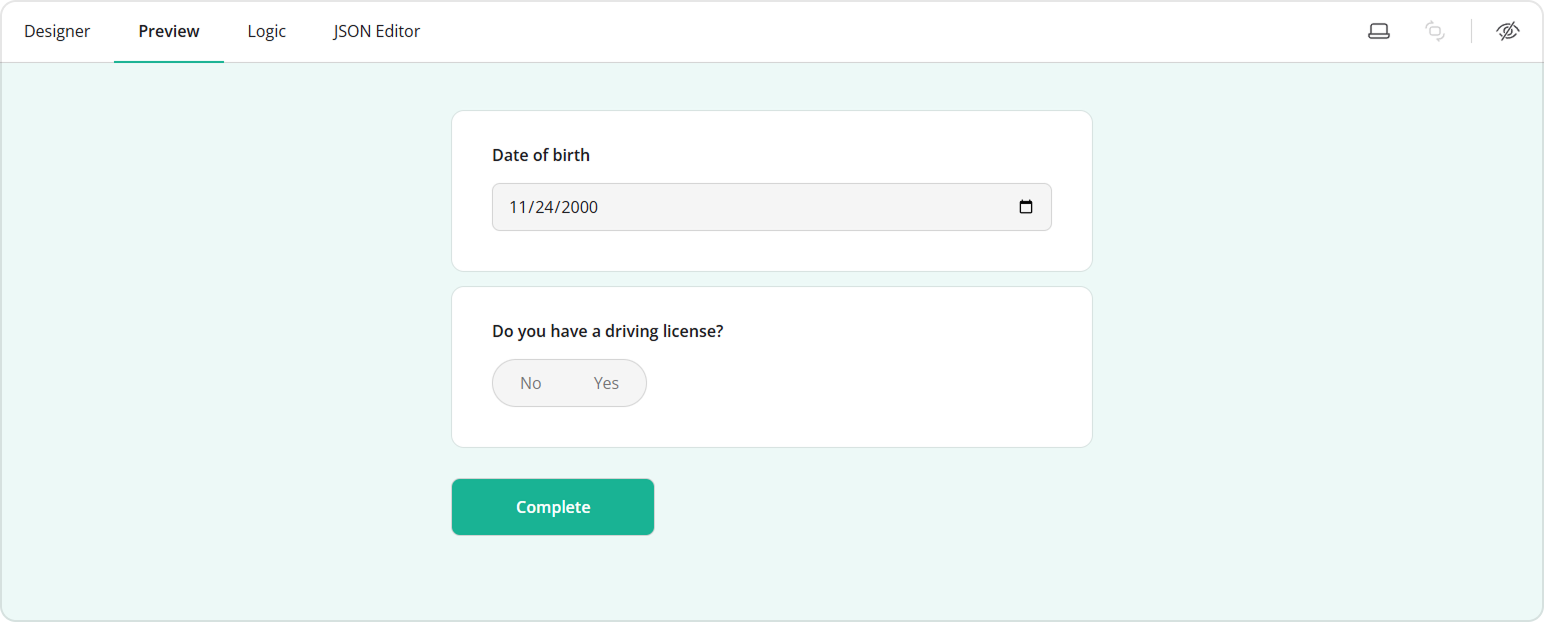 How to test a visibility rule based on a custom variable value
