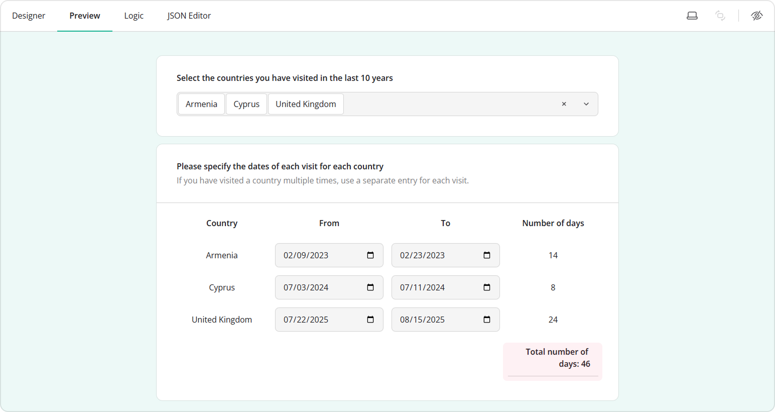 Dynamic Matrix: How to aggregate data in a column